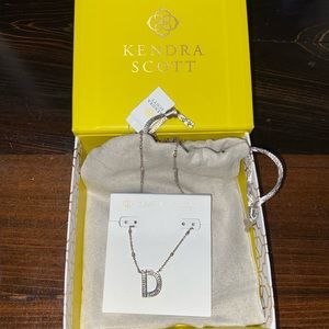 Kendra Scott Silver “D” Necklace